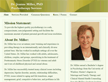 Tablet Screenshot of drjeannemiller.com